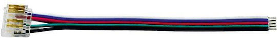 Adeleq Power Cable LED Strip 10pcs COB RGB with White 12mm 30-84