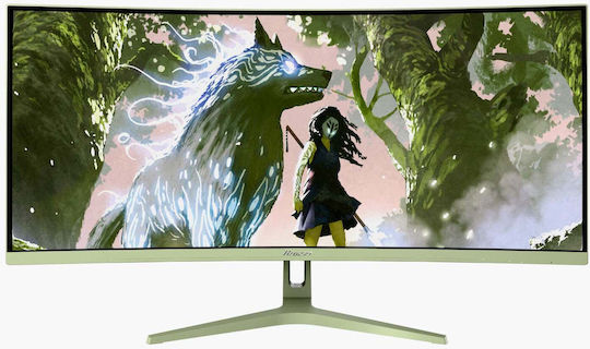 Arozzi Nova Ultrawide VA Curved Gaming Monitor 34" QHD 3440x1440 165Hz with Response Time 4ms GTG Green
