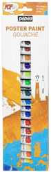 Set Vopsele Tempera Pebeo Popart 17x10ml și 15ml Alb