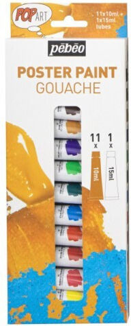 Σετ Τεμπερας Pebeo Popart 11x10ml Kai 15ml White