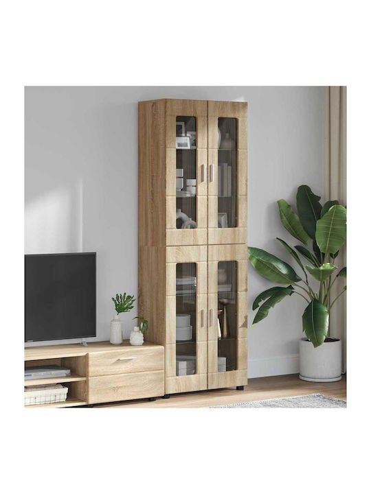 Highboard Wohnzimmer Vitrine aus Spanplatte mit...