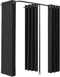 Vevor Verschiedenes Büromöbel Probeschrank Tragbarer Probeschrank Dicke Vorhänge Polyester Doppelprobeschrank Trennvorhänge Boutique Einkaufszentrum Studio Geschäft Schneider & Büro 200 X 100 X 200 Cm Schwarz