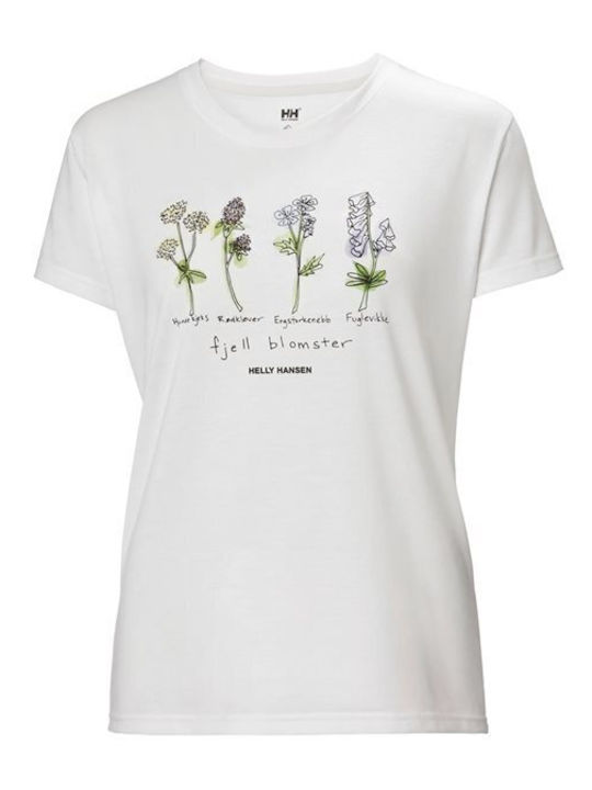 Helly Hansen Skog Γυναικείο T-shirt Εκρού