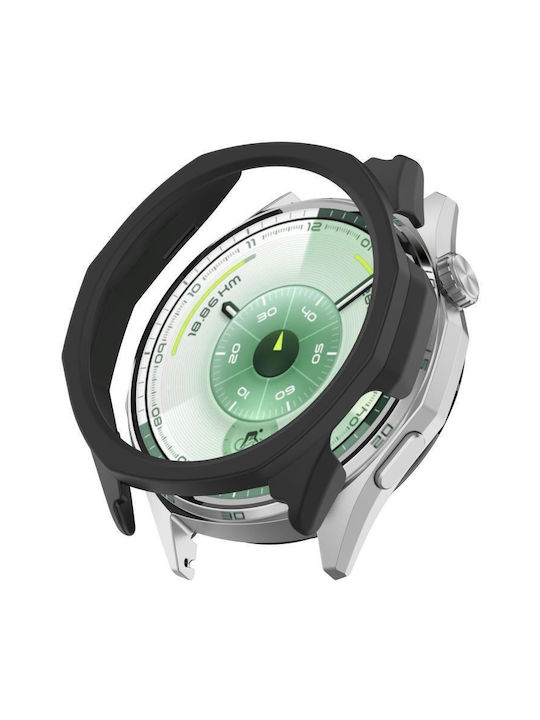 Пластмасов Калъф със Стъкло в Черен цвят за Huawei Watch GT 6 46мм