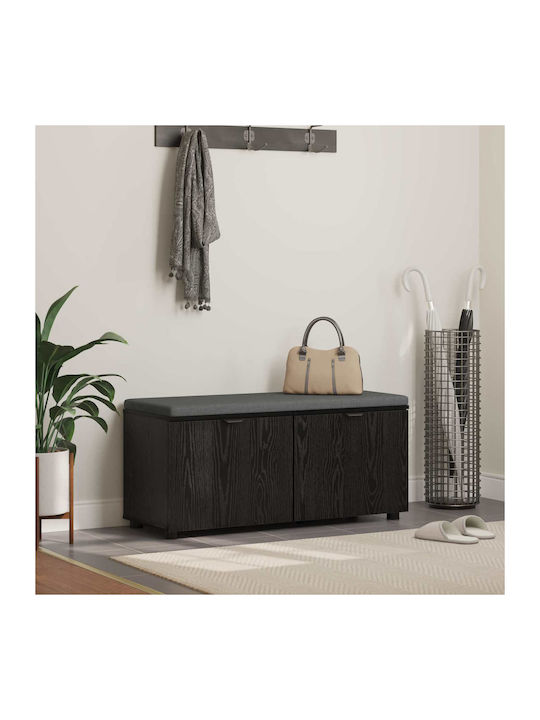 Entry Furniture with Bench Black Beech 100x38x46cm
