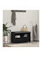 Entry Furniture with Bench Black Beech 80x38x46cm