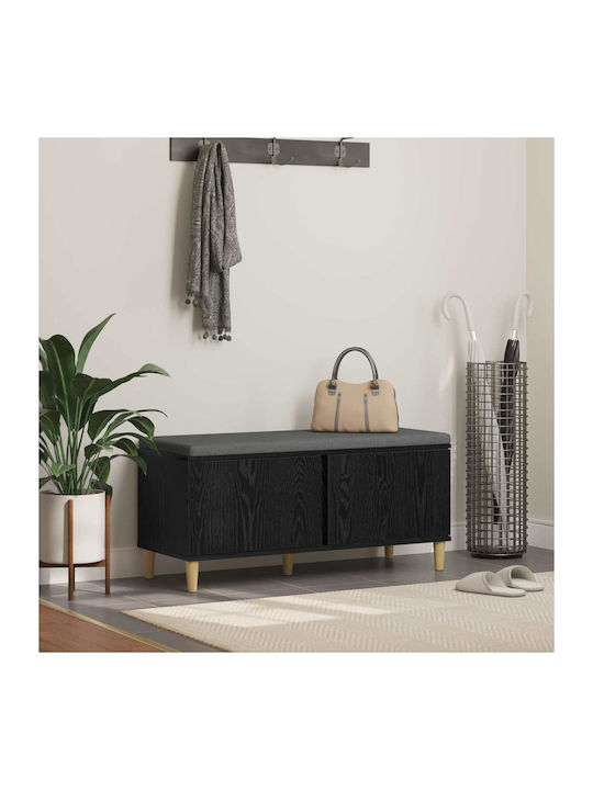 Eingangsmöbel mit Bank Μαύρη Οξυά 60x38x46cm