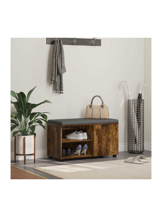 Entry Furniture with Bench Smoked Oak 80x38x46cm
