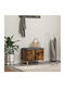 Entry Furniture with Bench Καπνιστό Δρύς 60x38x46cm