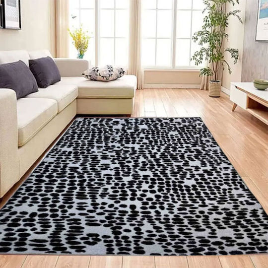 SpitiBazaar Χαλί Ορθογώνιο Γκρι Μαύρο 160x200cm