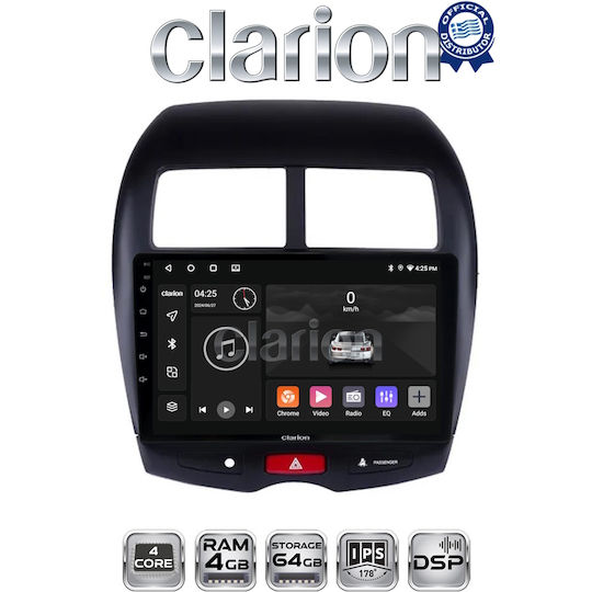 Clarion Auto-Audiosystem für Mitsubishi Asx 2008 (Bluetooth/USB/WiFi/GPS/Apple-Carplay/Android-Auto)