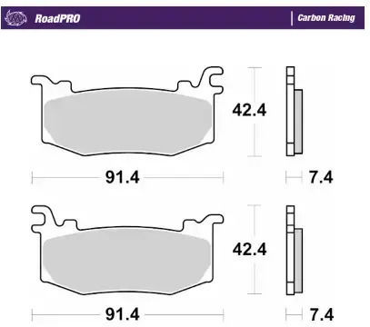Moto-master Carbon Мотоциклетни Накладки 416906 1 Комплект 1 Скоба