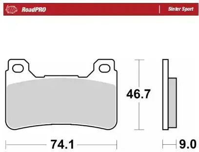 Moto-master Metallic Motorcycle Brake Pads 406405 1 Set 1 Caliper