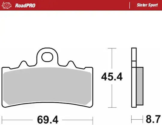 Moto-master Metallic Motorcycle Brake Pads 407605 1 Set 1 Caliper