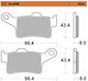 Moto-master Metallic Motorcycle Brake Pads 417401 1 Set 1 Caliper