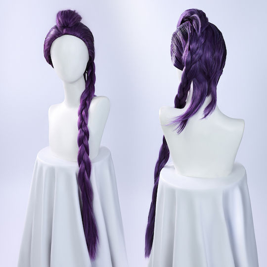 Carnival Wig Child's with Braids Purple Cosplay Character Alice Party