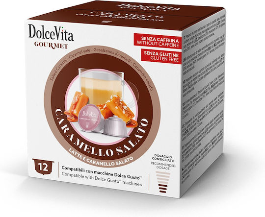 Capsule Compatibile Dolce Gusto Dolce Vita Caramel Sărat 12 Bucăți