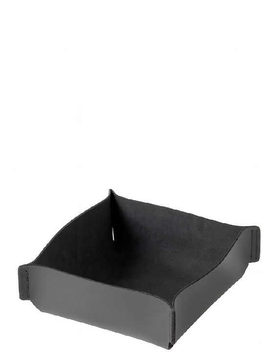 Espiel Set of Decorative Baskets Straw Gray 15x15x6.8cm 5pcs