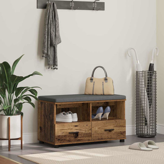 Eingangsmöbel mit Bank Old Wood 80x38x46cm