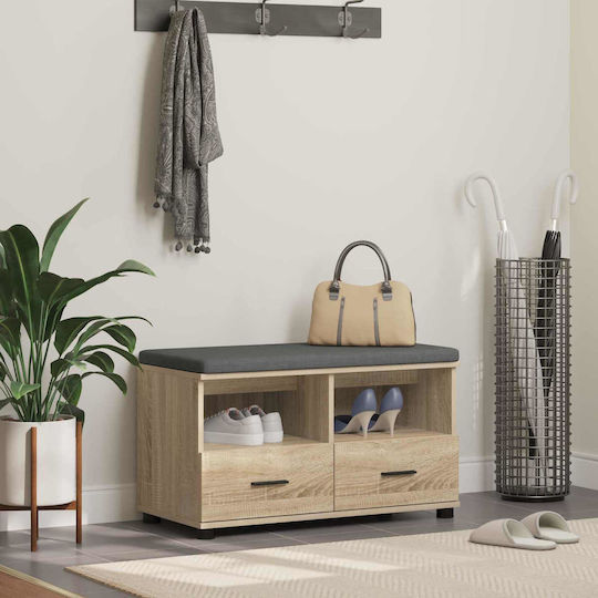 Мебел за антре с Пейка Дъб Sonoma 80x38x46 см