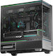 Thermalright TL-M10 Vision Геймърско бюро Micro Tower Компютърна кутия със страничен прозорец и ARGB осветление Черен
