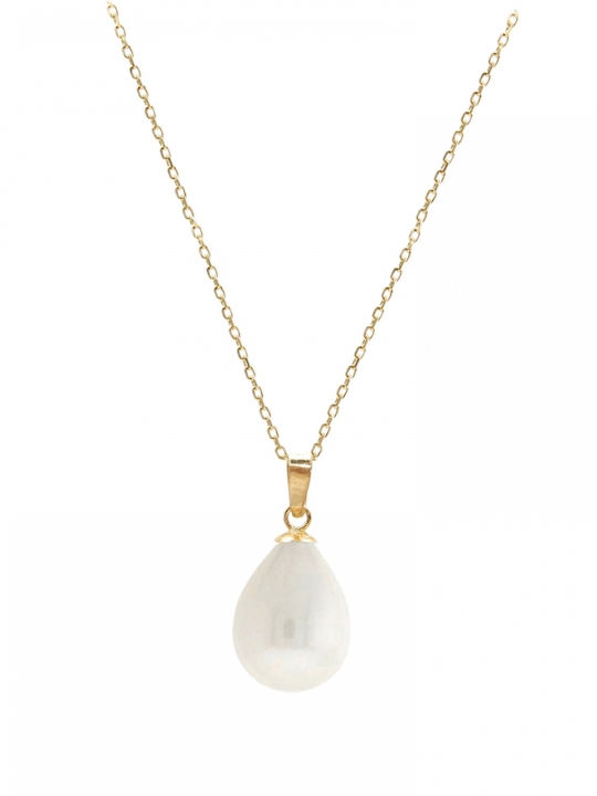 Polytimo Necklace from Gold 14K with Pearls