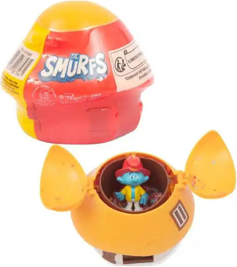 Smurfs Confetti House & Surprise Figure 6 Designs 1pc Puf38000 Orange