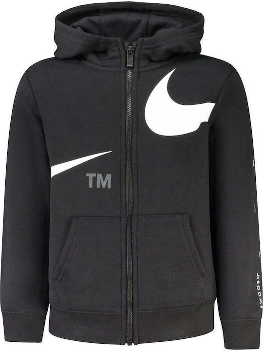 Athleisure Kids Cardigan Cotton Black