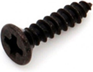 Humbucking Ring Screw Short Black Flat Head
