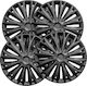 Mammooth Car Hubcap Set 15" 4pcs Black