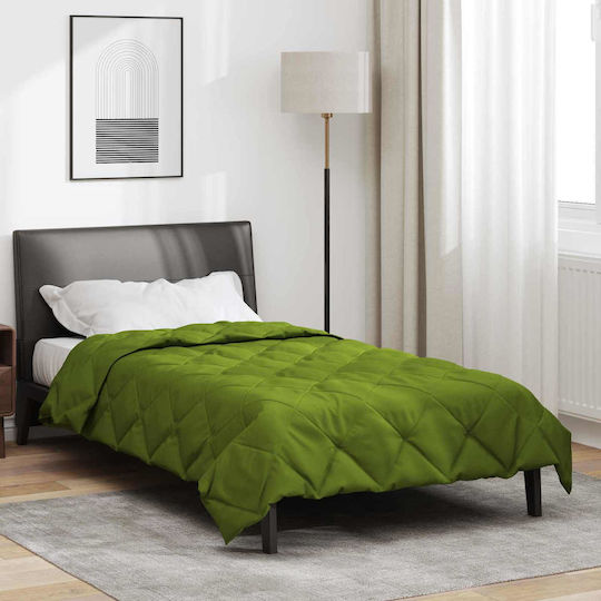 vidaXL Плик за Завивка Единичен 135x200 Зелен