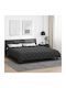 vidaXL Husă de Pilotă Super Dublă 220x200 Black, Anthracite