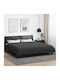 vidaXL Duvet Cover Super King 240x260 Green Charcoal