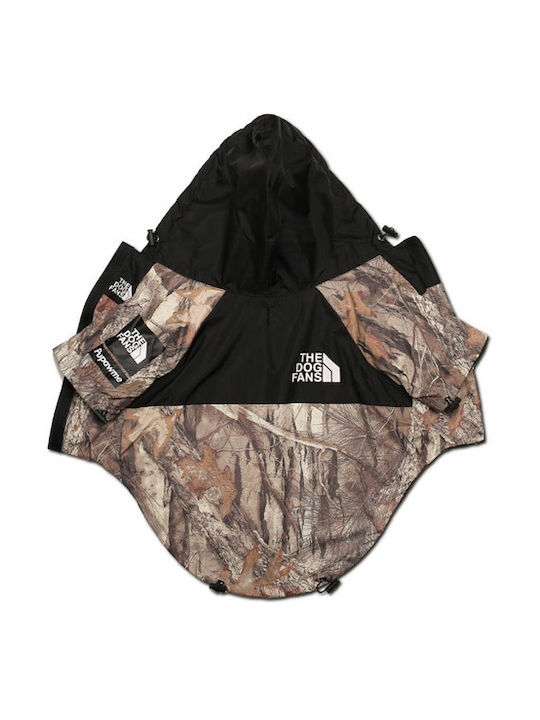 Denik Pets Brown Waterproof / Windproof Dog Coat with Hood XLarge with 40cm Back Length