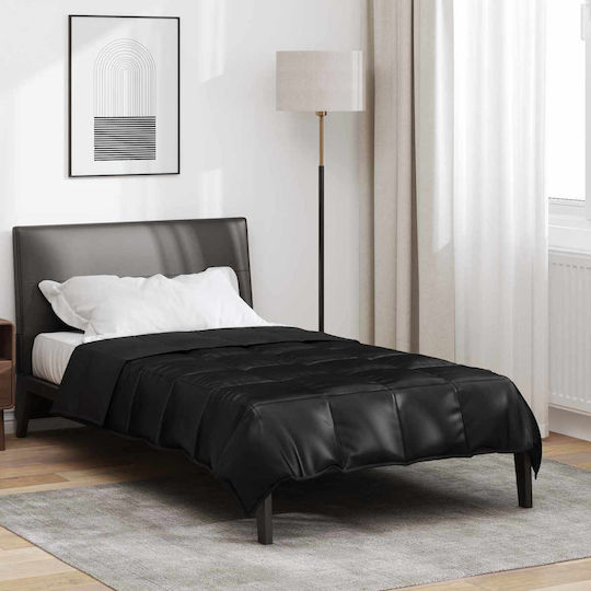 vidaXL Κουβέρτα Καναπέ 135x200εκ. Μαύρο