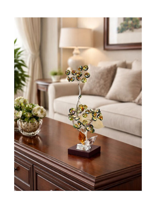 Decorative Crystal Flower Bonsai De Cristal Marble Base 9x7x26cm Galifas 91125670 Galifas