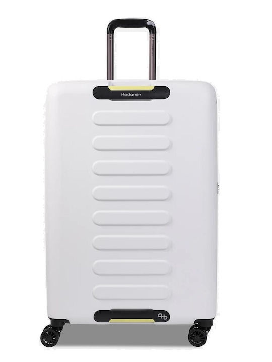 Hedgren Large Hard Travel Suitcase White with 4 Wheels