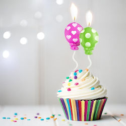 Κεριά Trend Balloon On A Stick 12cm 2pcs 966490 Τυχαία Επιλογή Χρώματος