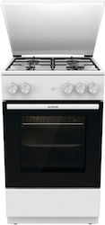 Gorenje Υγραερίου Ελεύθερη με Εστίες Υγραερίου Λευκή GG5A14WJ