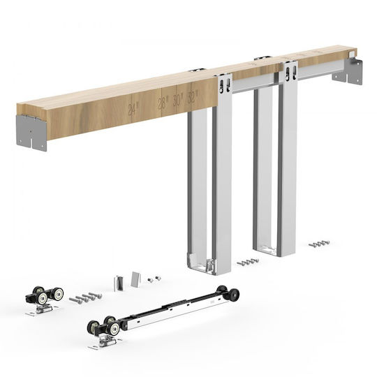Vevor Sliding Door Mechanism 84.06cm Brown