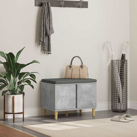 Entry Furniture with Bench Gray 60x38x46cm
