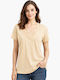 Women's Short Sleeve T-Shirt Beige