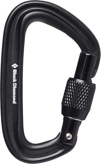 Black Diamond Liteforge Screwgate Μαύρο Βιδωτό Καραμπίνερ Black