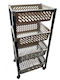 Nektarplast Plastic Kitchen Trolley 4 Tiers Beige 39x30x81cm