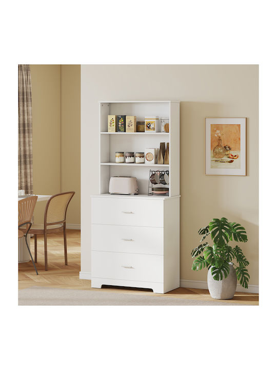 Bookcase White 79x39.5x182.2cm