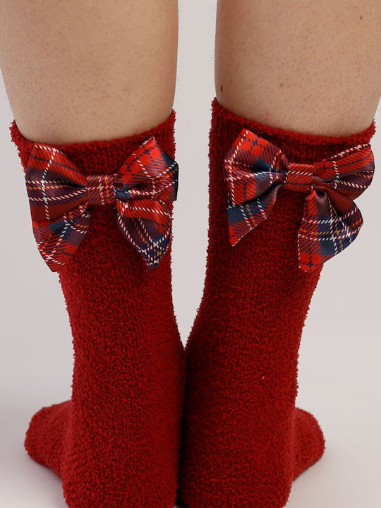 Noidinotte Damen Einfarbige Socken Red 1Pack