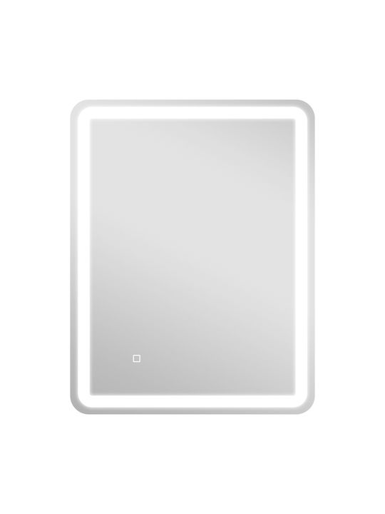 HomCom Bathroom Mirror Led Touch 60x80cm White