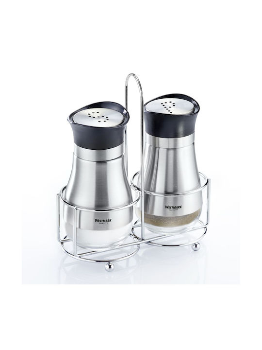 Westmark Lissabon Salt Pepper Set 2 Pieces Glass Stainless Steel Coating 137 X 75 X 165 Mm 63332260