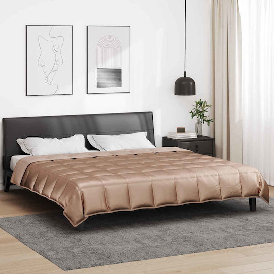 vidaXL Κουβέρτα Διπλή 200x200εκ. Χρυσό