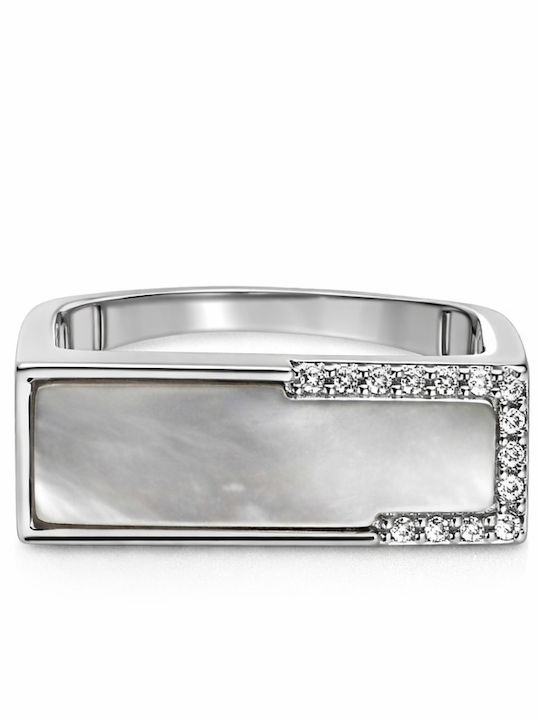 Ring with Zircon made of Silver